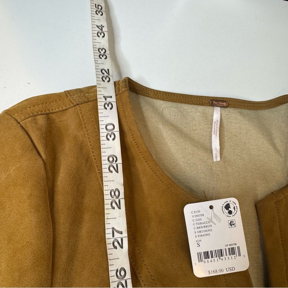 Free People Bradley Faux Suede Mini Shift Dress tan size small - Picture 9 of 13